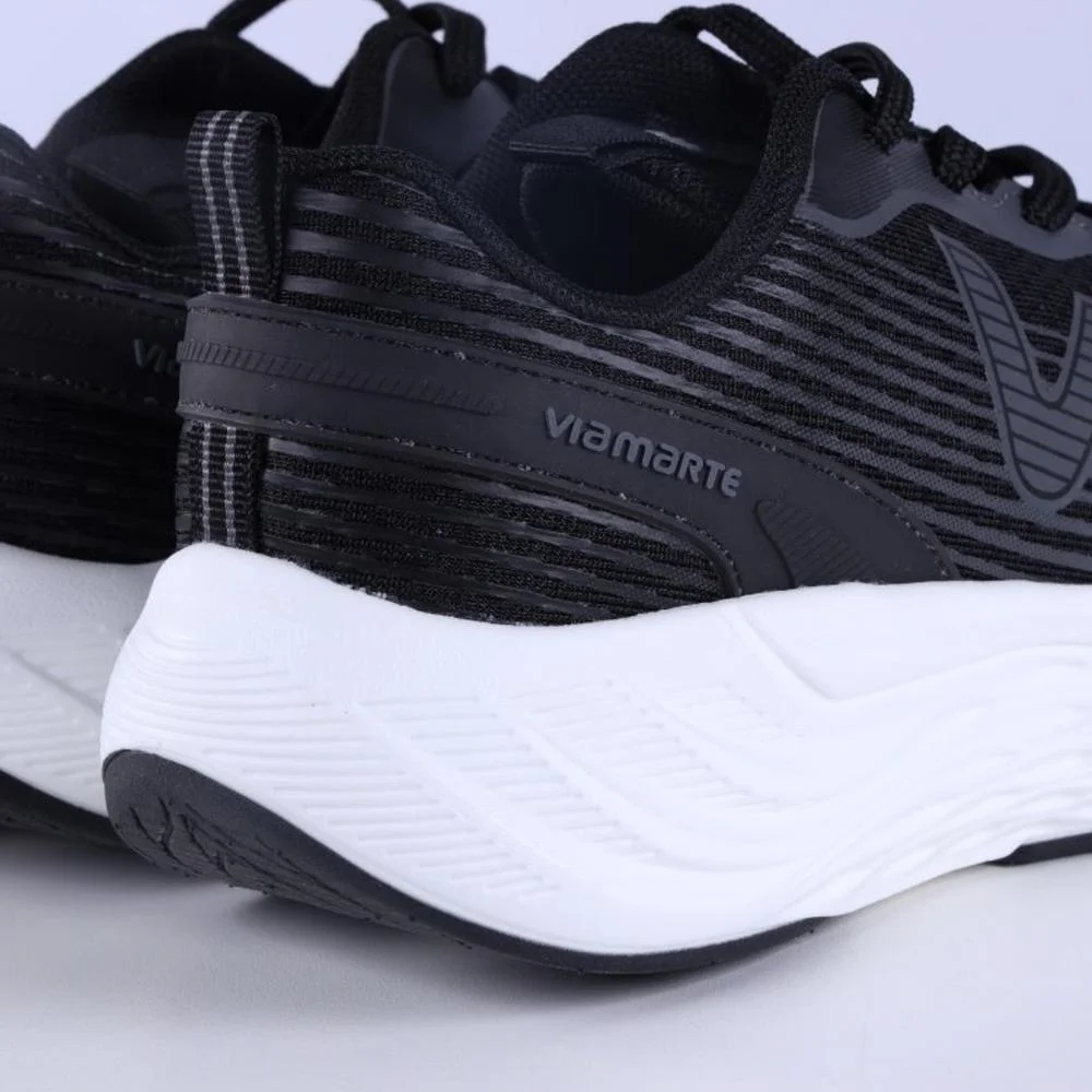 Tênis Running Via Marte Feminino 324-001 Preto Cinza 3
