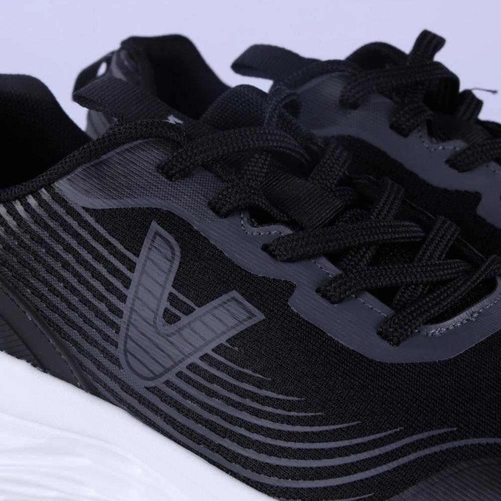 Tênis Running Via Marte Feminino 324-001 Preto Cinza 4