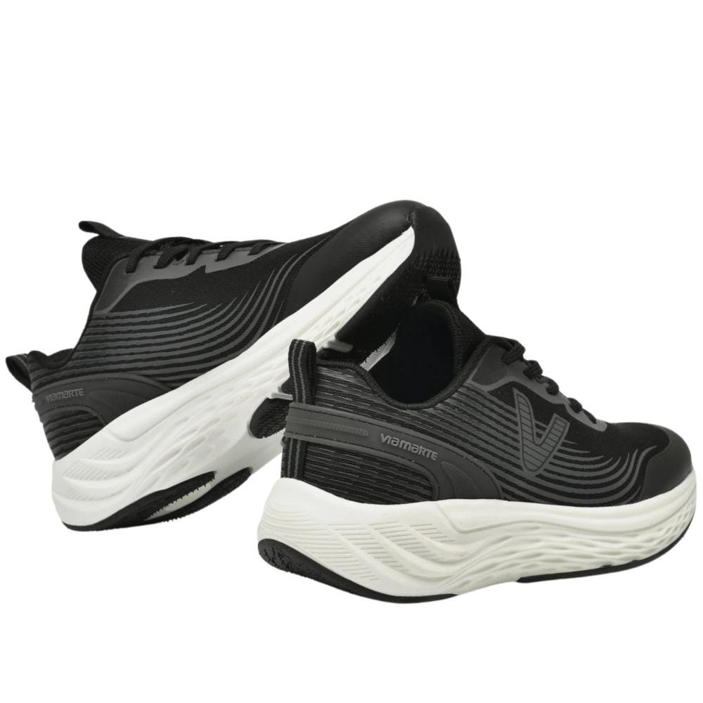 Tênis Running Via Marte Feminino 324-001 Preto Cinza 9