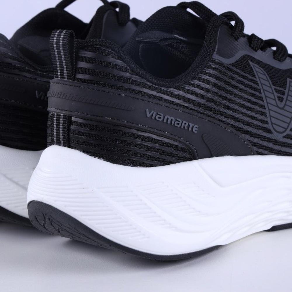 Tênis Running Via Marte Feminino 324-001 Preto Cinza 3