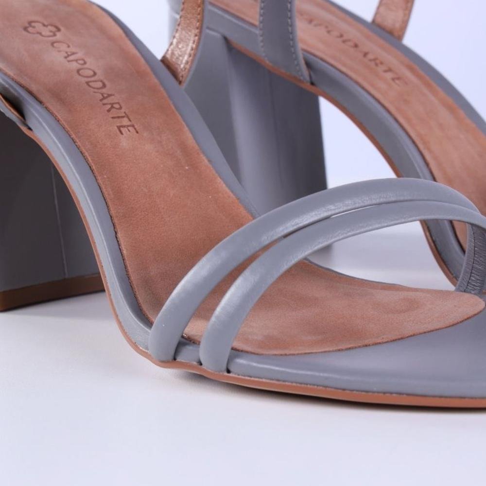 Sandália Capodarte Feminina 4019315 Carbono Cinza 4