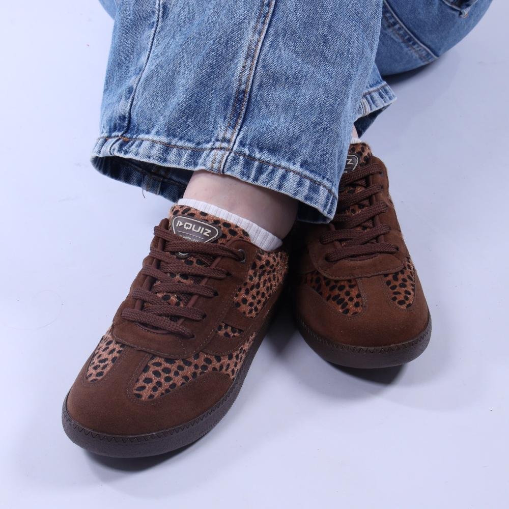 Tênis Feminino Quiz 69-1739 Leopardo Marrom 11