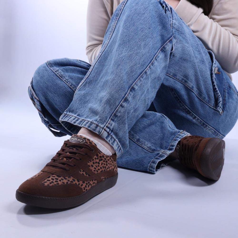 Tênis Feminino Quiz 69-1739 Leopardo Marrom 13