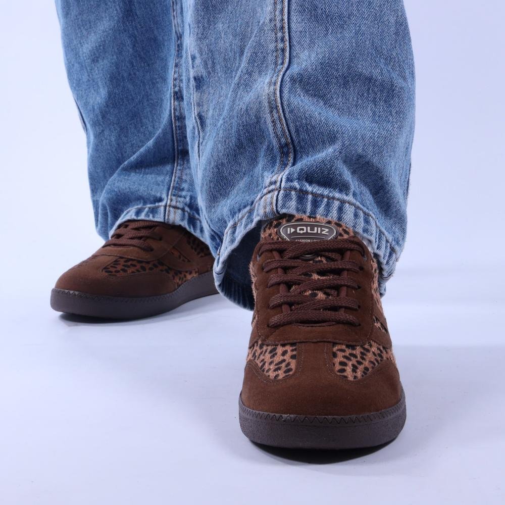 Tênis Feminino Quiz 69-1739 Leopardo Marrom 14