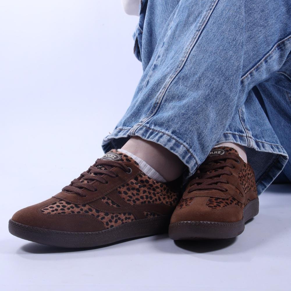 Tênis Feminino Quiz 69-1739 Leopardo Marrom 10