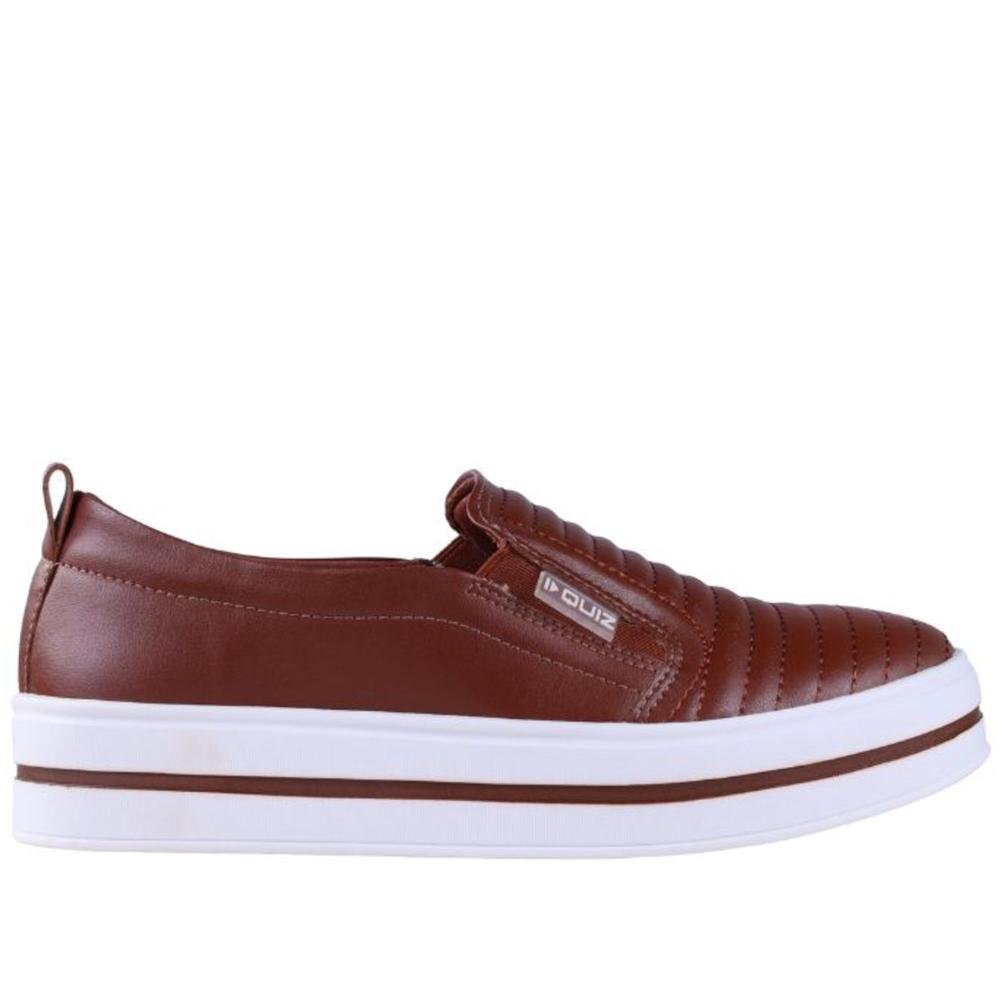 Tênis Feminino Slip-On Quiz 65-1791 Terracota
