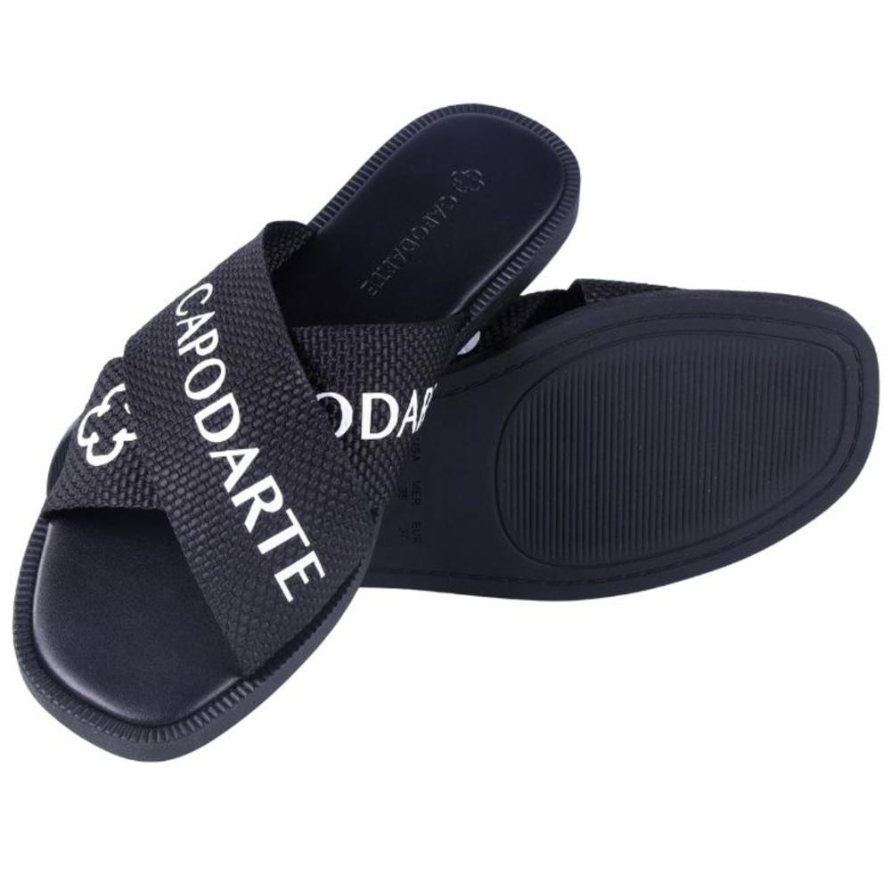 Rasteirinha Capodarte Feminina 4018438 Preto Preto 5