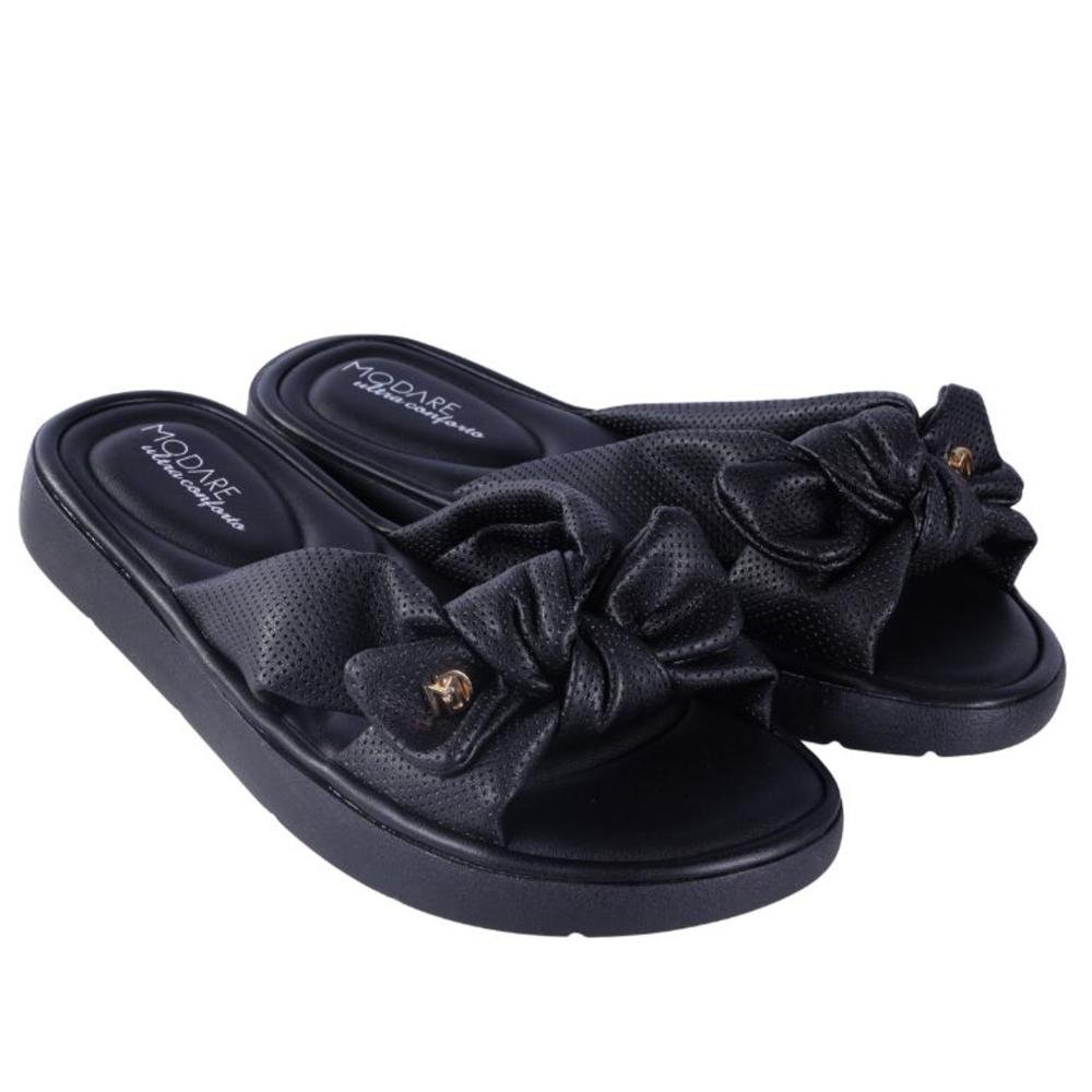Chinelo Papete Feminino Modare 7208.101 Preto Preto 5