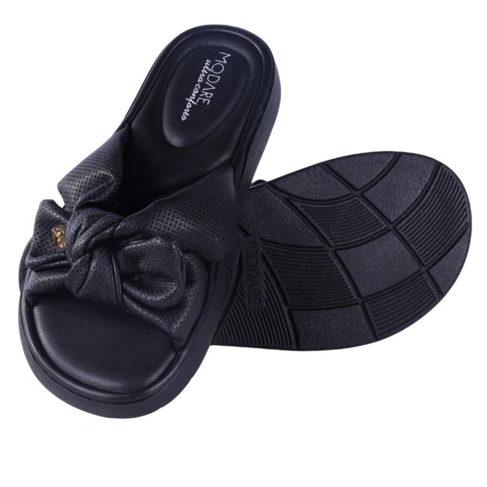 Chinelo Papete Feminino Modare 7208.101 Preto Preto 6