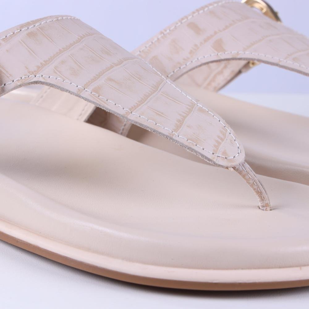 Sandália Rasteira Birk Democrata 659102 Neve Areia 2