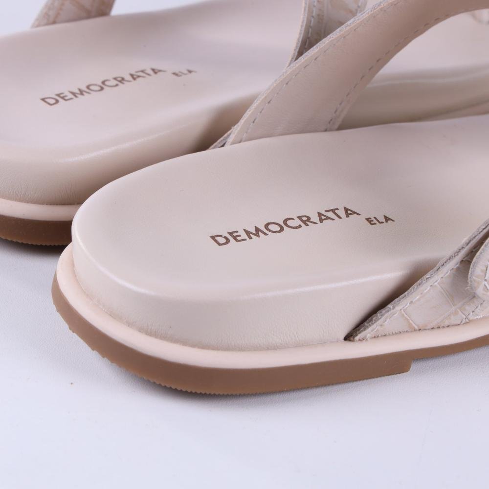 Sandália Rasteira Birk Democrata 659102 Neve Areia 5