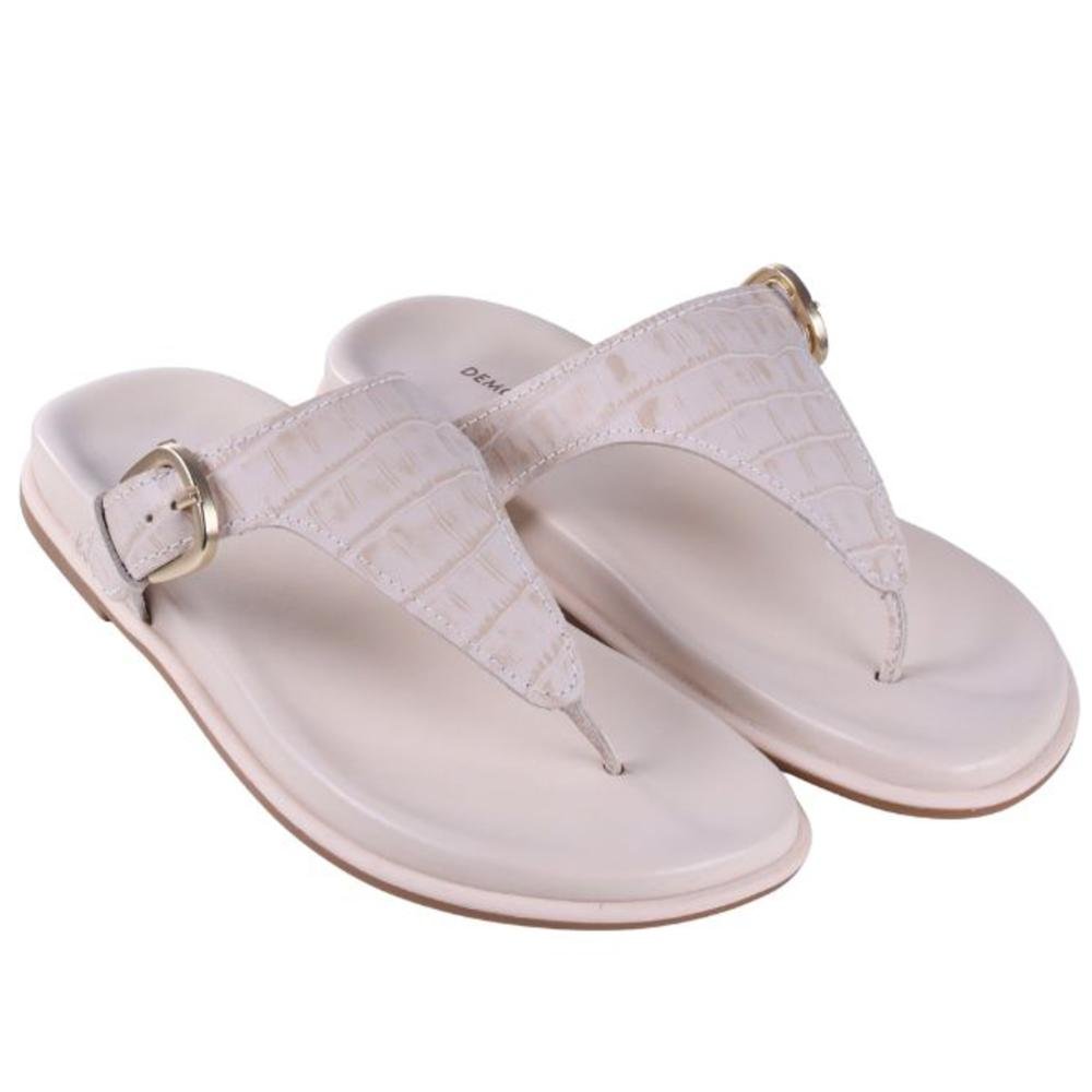 Sandália Rasteira Birk Democrata 659102 Neve Areia 6