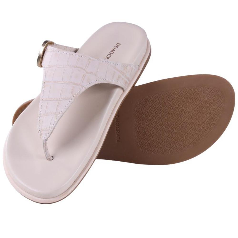 Sandália Rasteira Birk Democrata 659102 Neve Areia 7