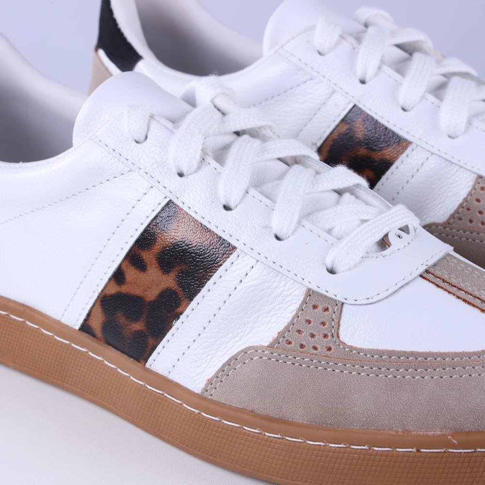 Tênis Zariff Feminino Casual 5272.11395 Branco/Onça Branco 4