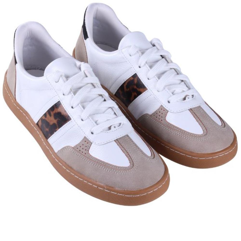 Tênis Zariff Feminino Casual 5272.11395 Branco/Onça Branco 6