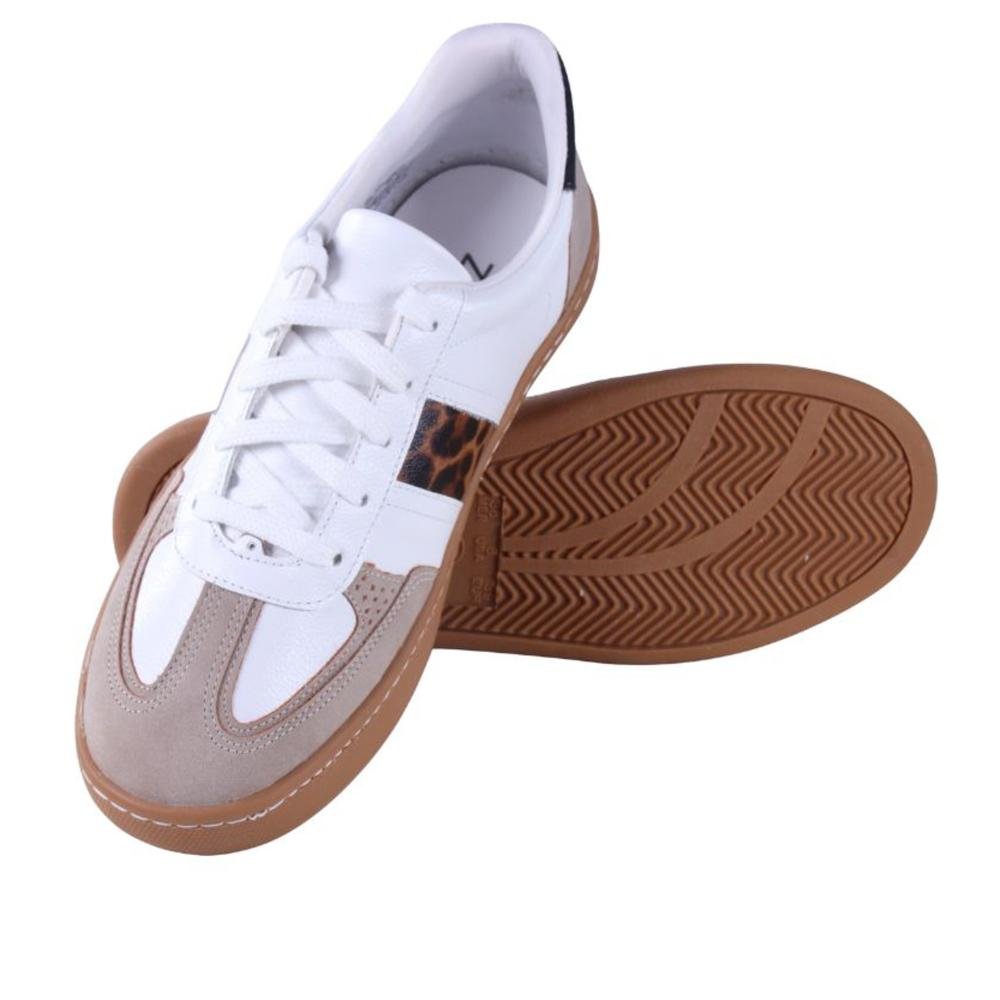 Tênis Zariff Feminino Casual 5272.11395 Branco/Onça Branco 7