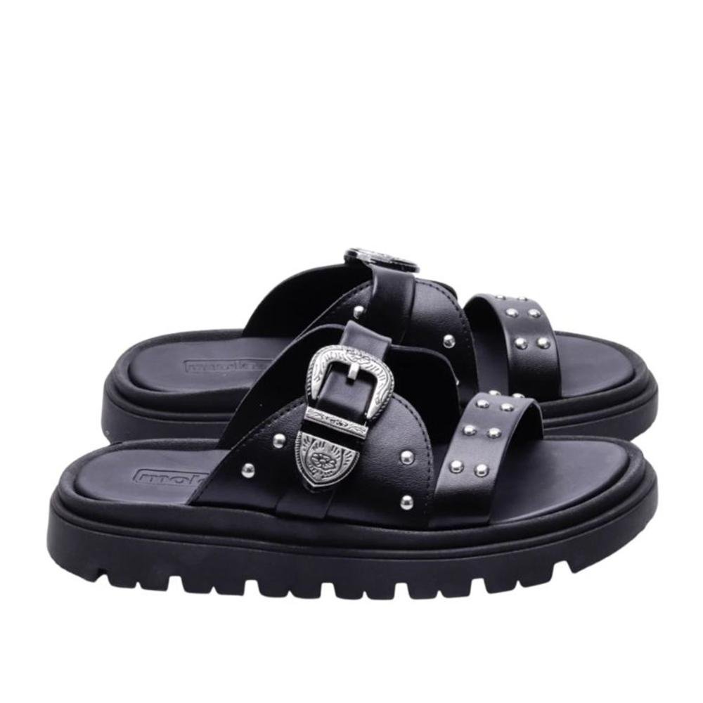 Sandália Feminina Moleca 5504,103 Preto Preto 4