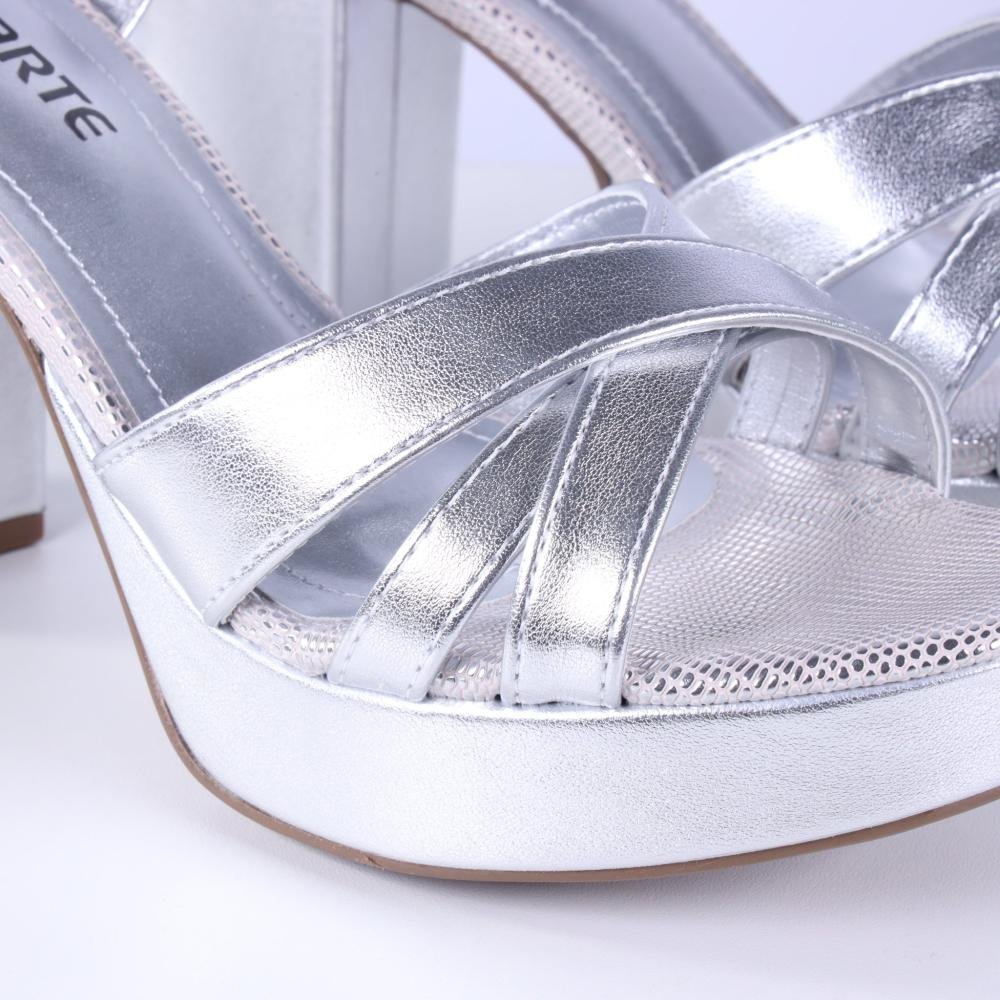 Sandália Feminina Via Marte 141-026 Prata Prata 3