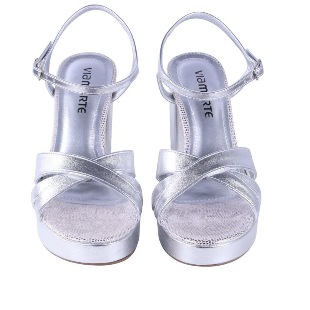 Sandália Feminina Via Marte 141-026 Prata Prata 7