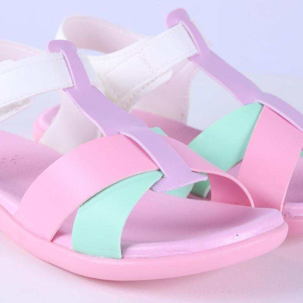 Sandália Infantil Feminina Bibi 118819 Branco/Rosa Rosa 4