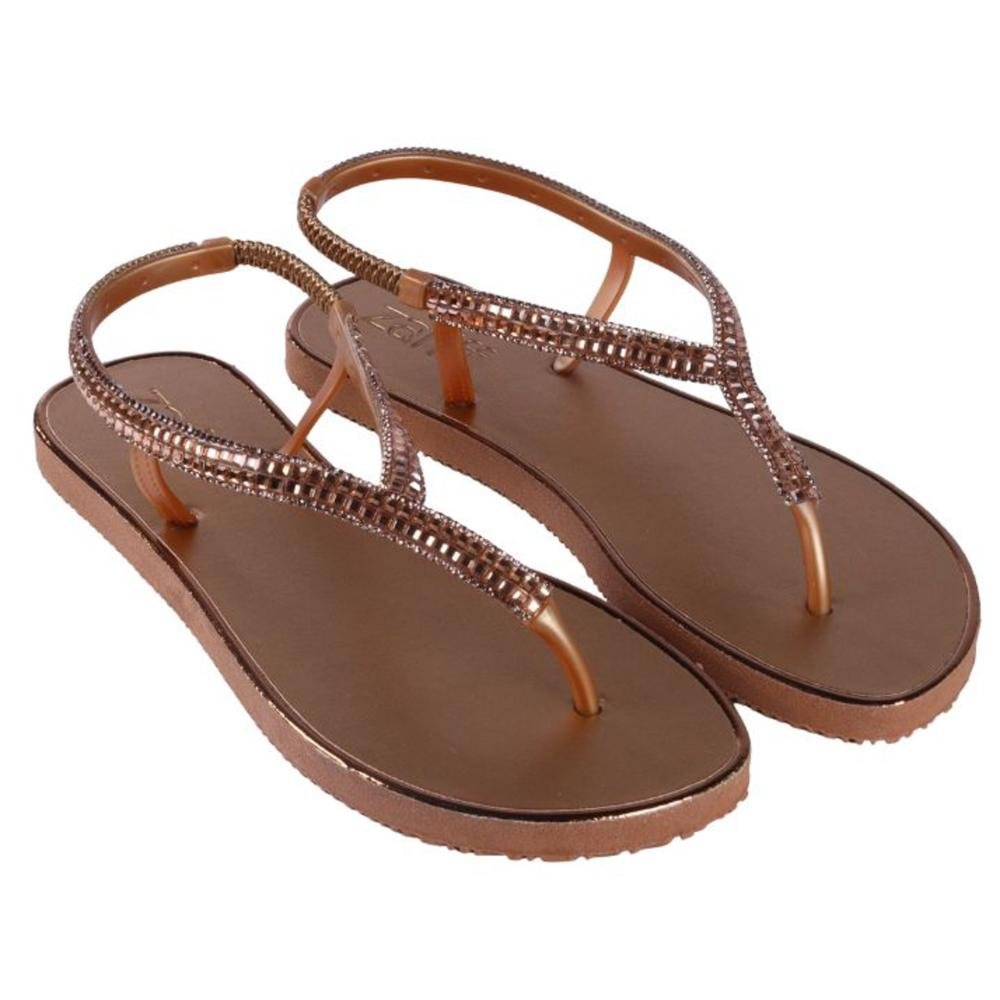 Rasteirinha Feminina Zariff Sd2402 Bronze Marrom 4
