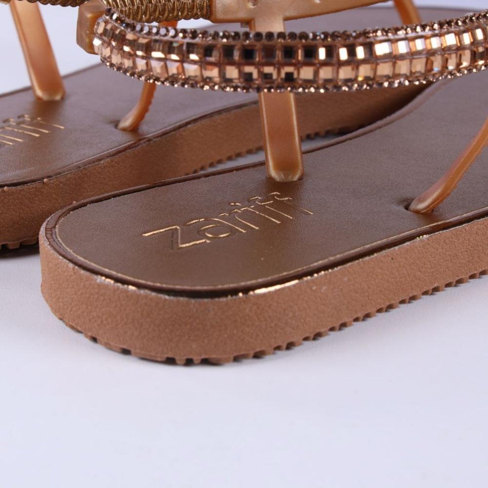 Rasteirinha Feminina Zariff Sd2402 Bronze Marrom 5
