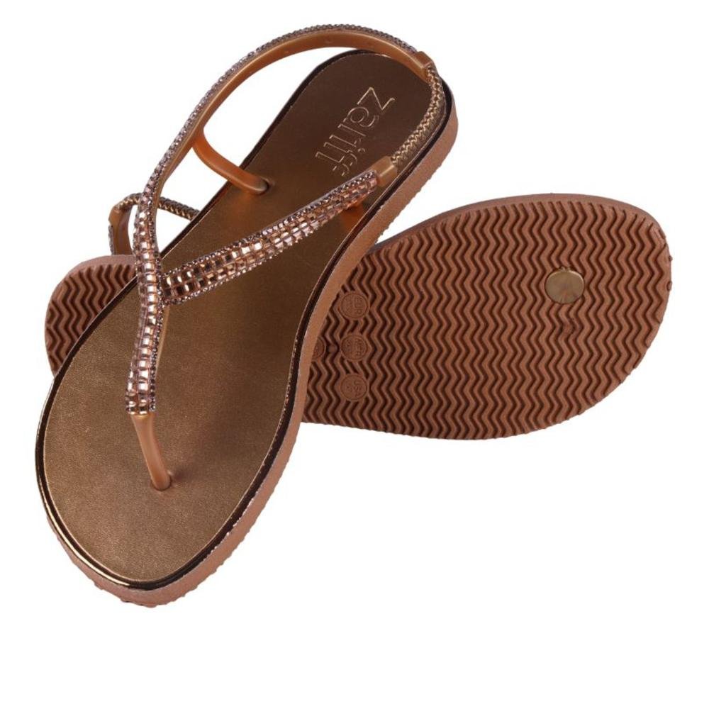 Rasteirinha Feminina Zariff Sd2402 Bronze Marrom 6