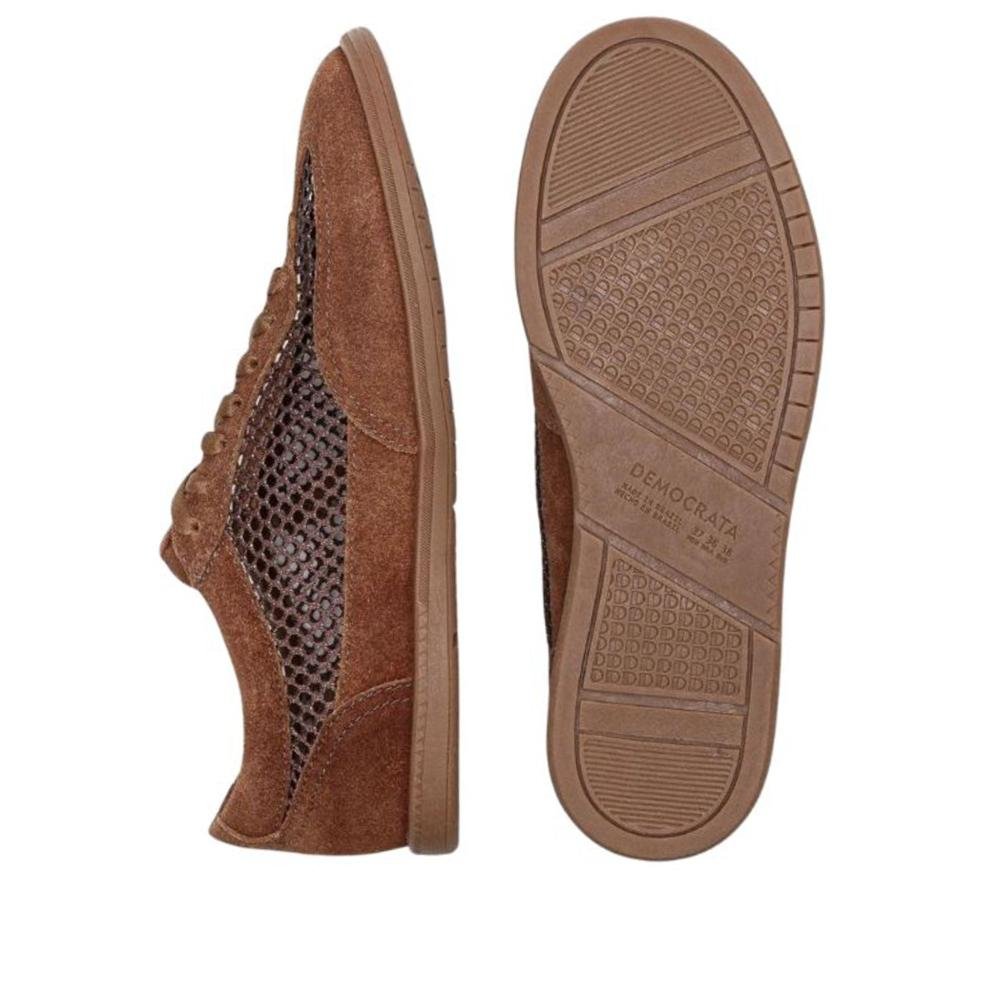 Tênis Feminino Democrata Olivia 657102 Tan Marrom 4