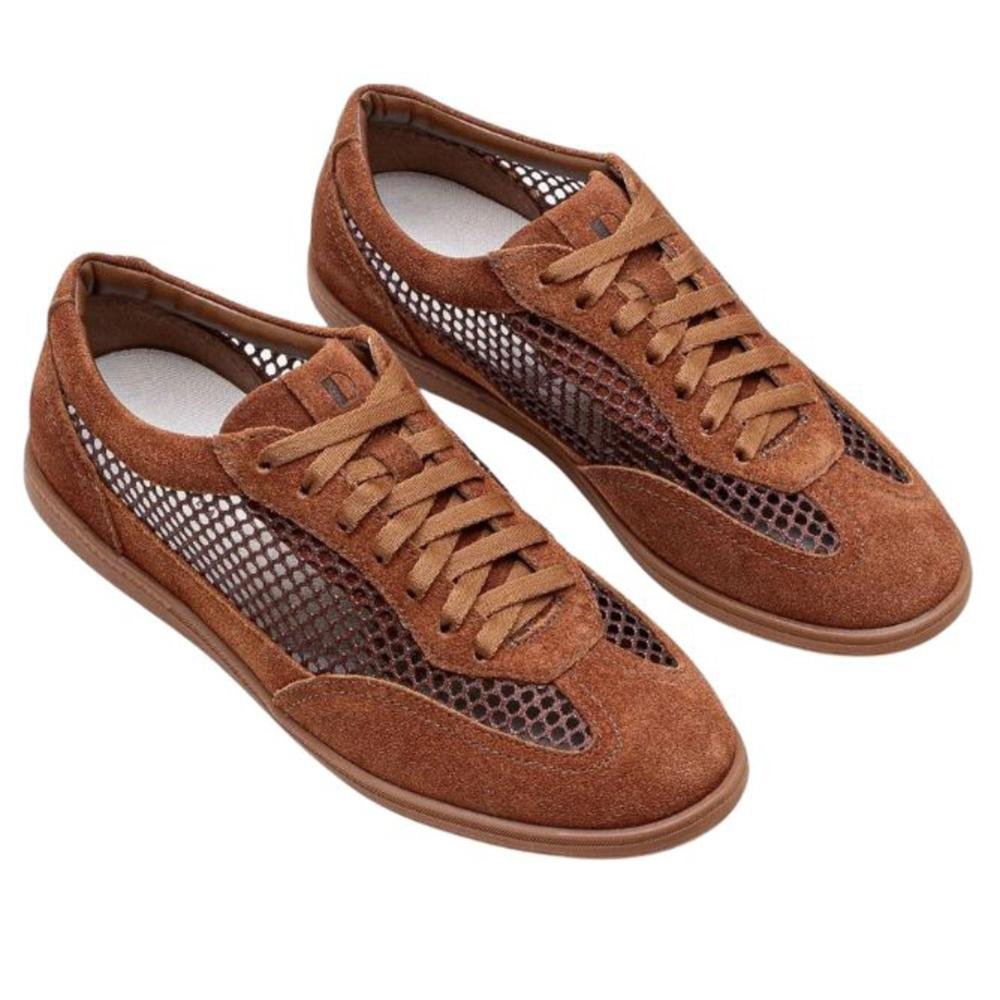 Tênis Feminino Democrata Olivia 657102 Tan Marrom 5