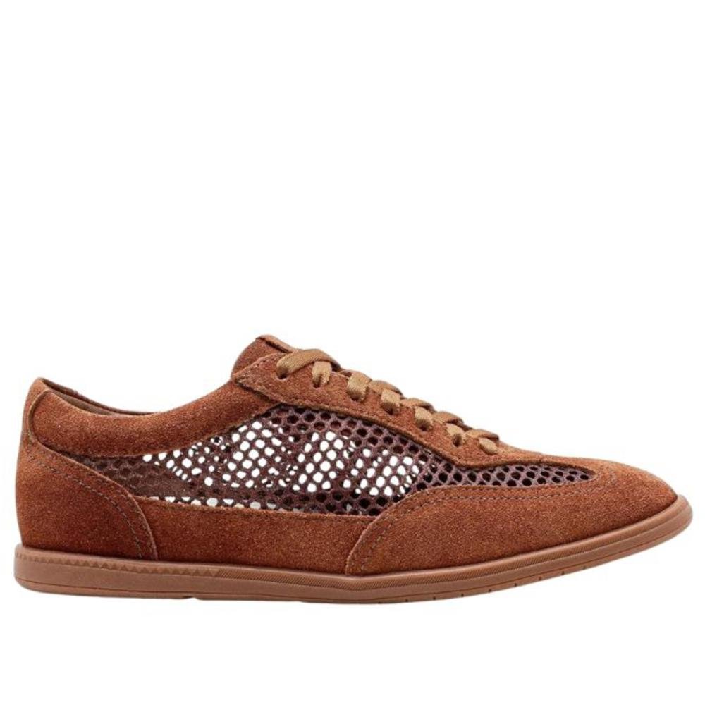 Tênis Feminino Democrata Olivia 657102 Tan
