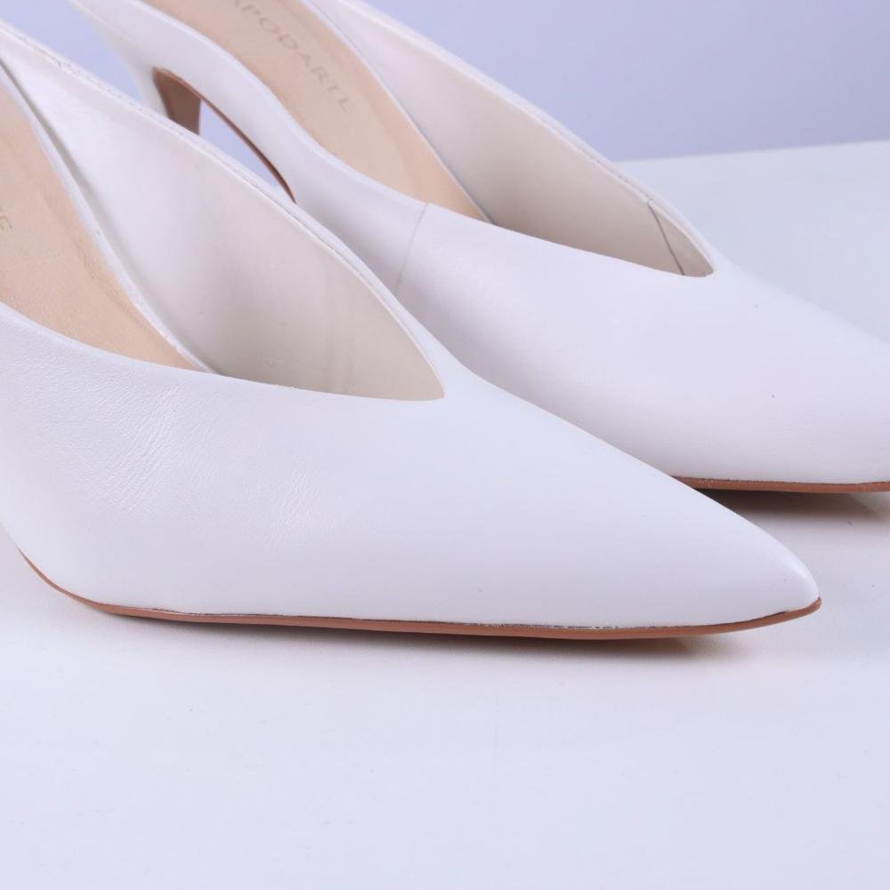 Mule Capodarte Feminino Salto Fino 4019263 Branco Branco 2