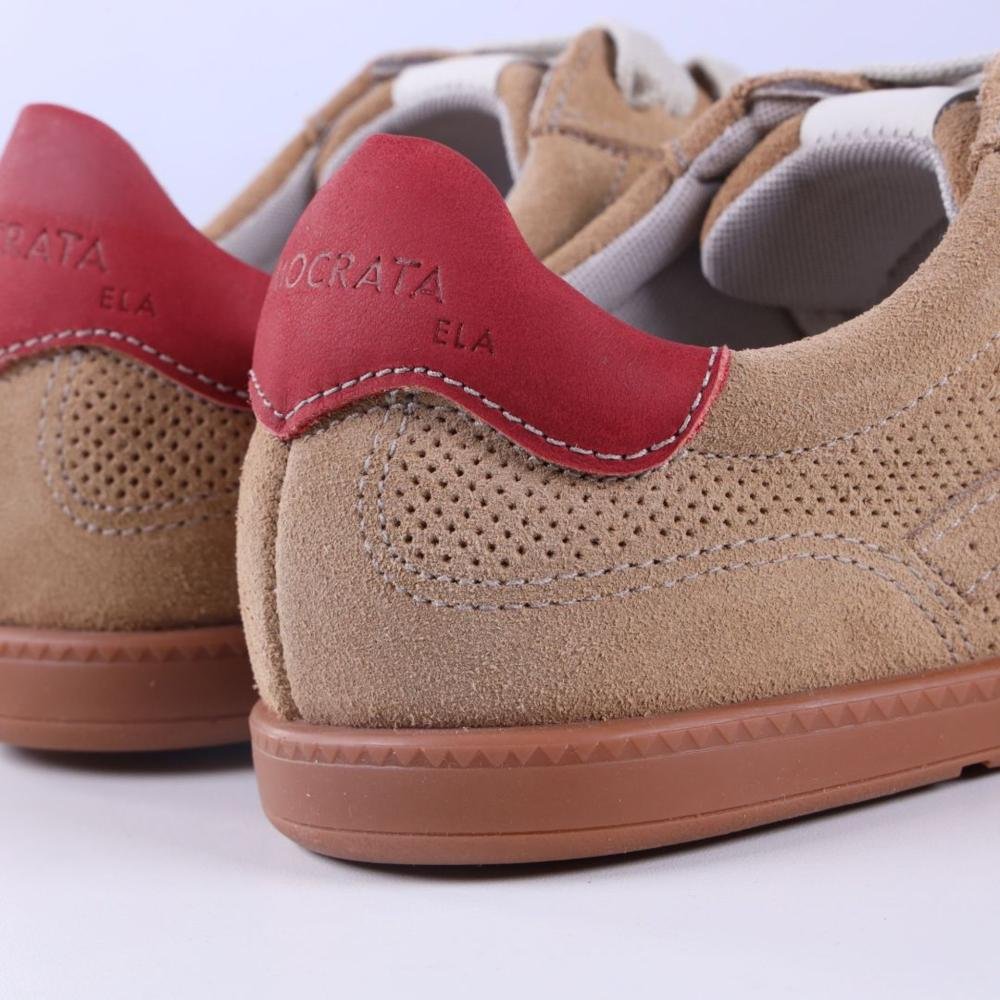 Tênis Feminino Democrata Casual 657101 Areia Bege 3