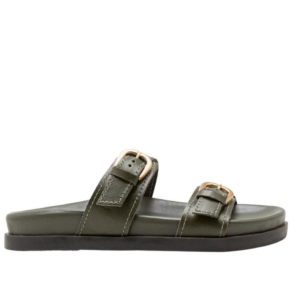 Papete Birk Democrata Feminina 633101 Oliva