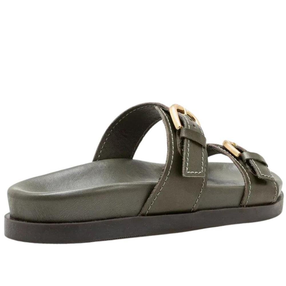 Papete Birk Democrata Feminina 633101 Oliva Verde 5