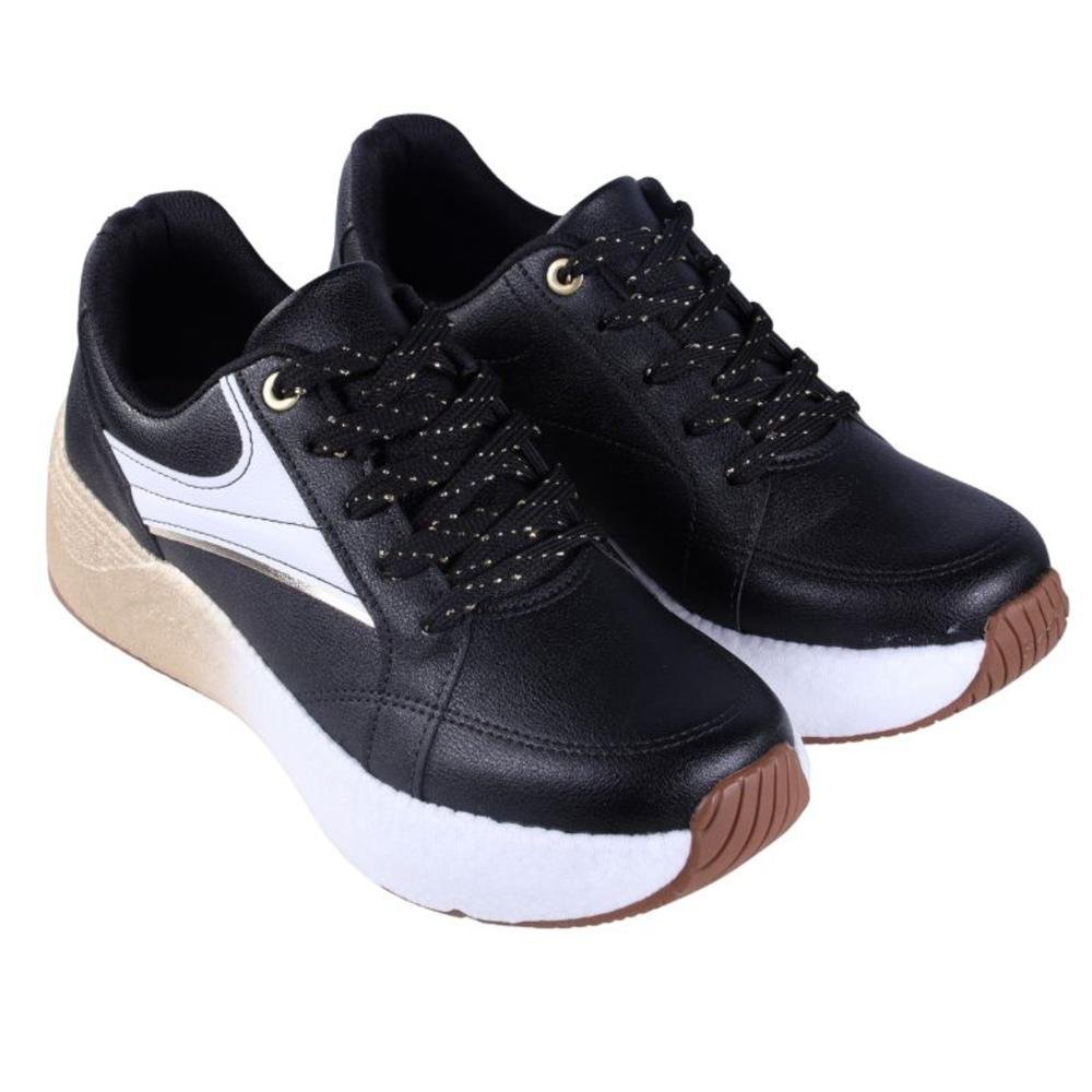 Tênis Feminino Beira Rio 4327.204 Preto/Branco Preto 2