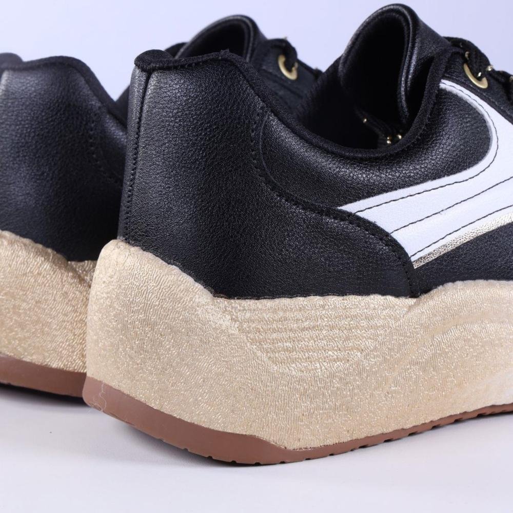 Tênis Feminino Beira Rio 4327.204 Preto/Branco Preto 5