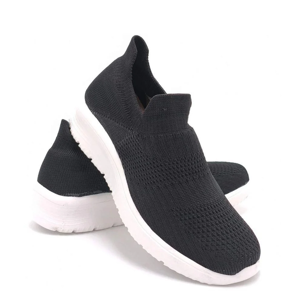 Tênis Beira Rio Feminino Slip On 4332.101 Preto Preto 4