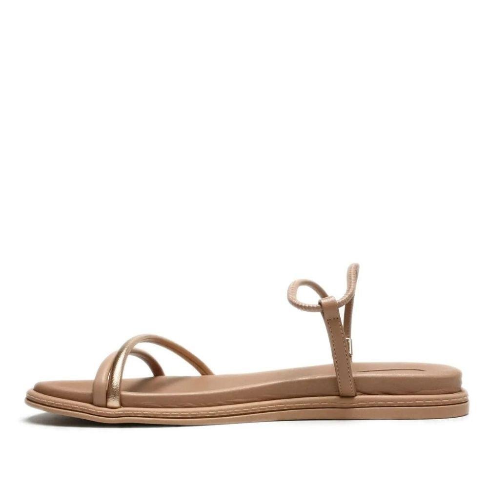 Sandália Rasteira Beira Rio Feminina 8488,113 Nude Marrom 2