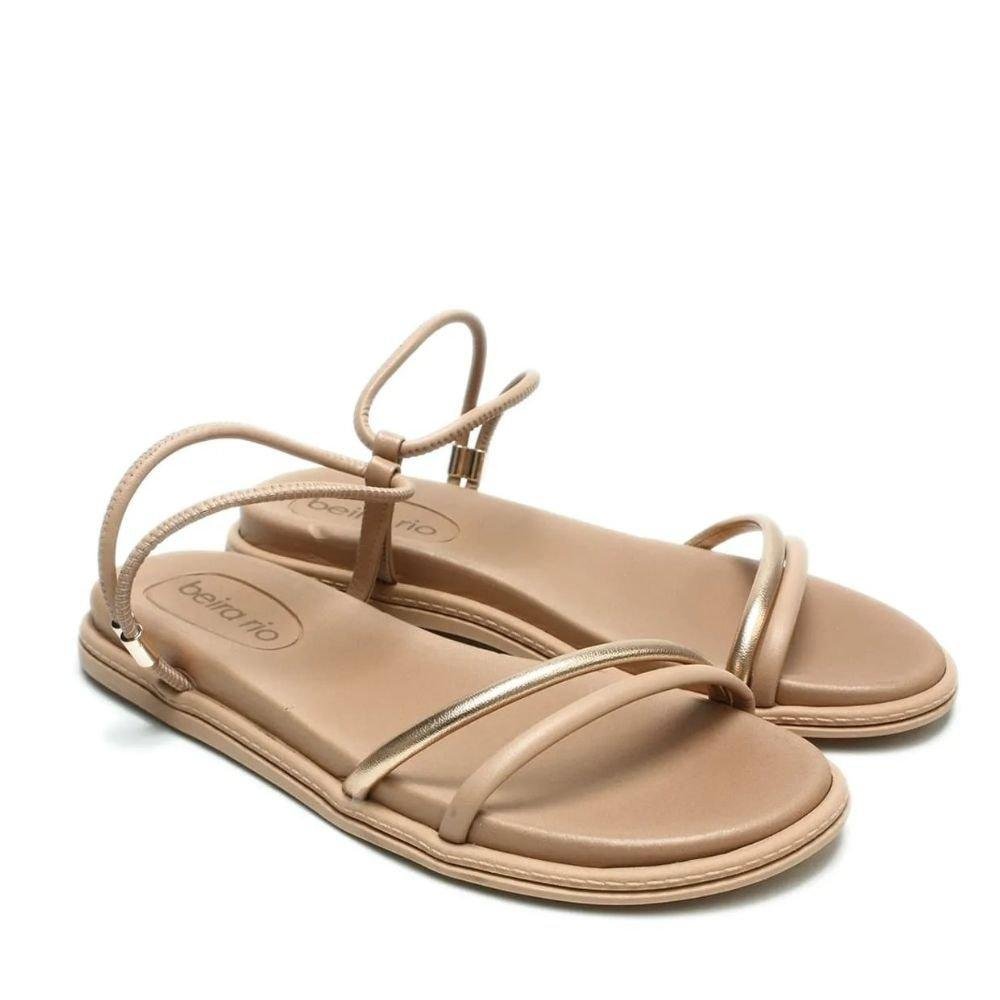 Sandália Rasteira Beira Rio Feminina 8488,113 Nude Marrom 3