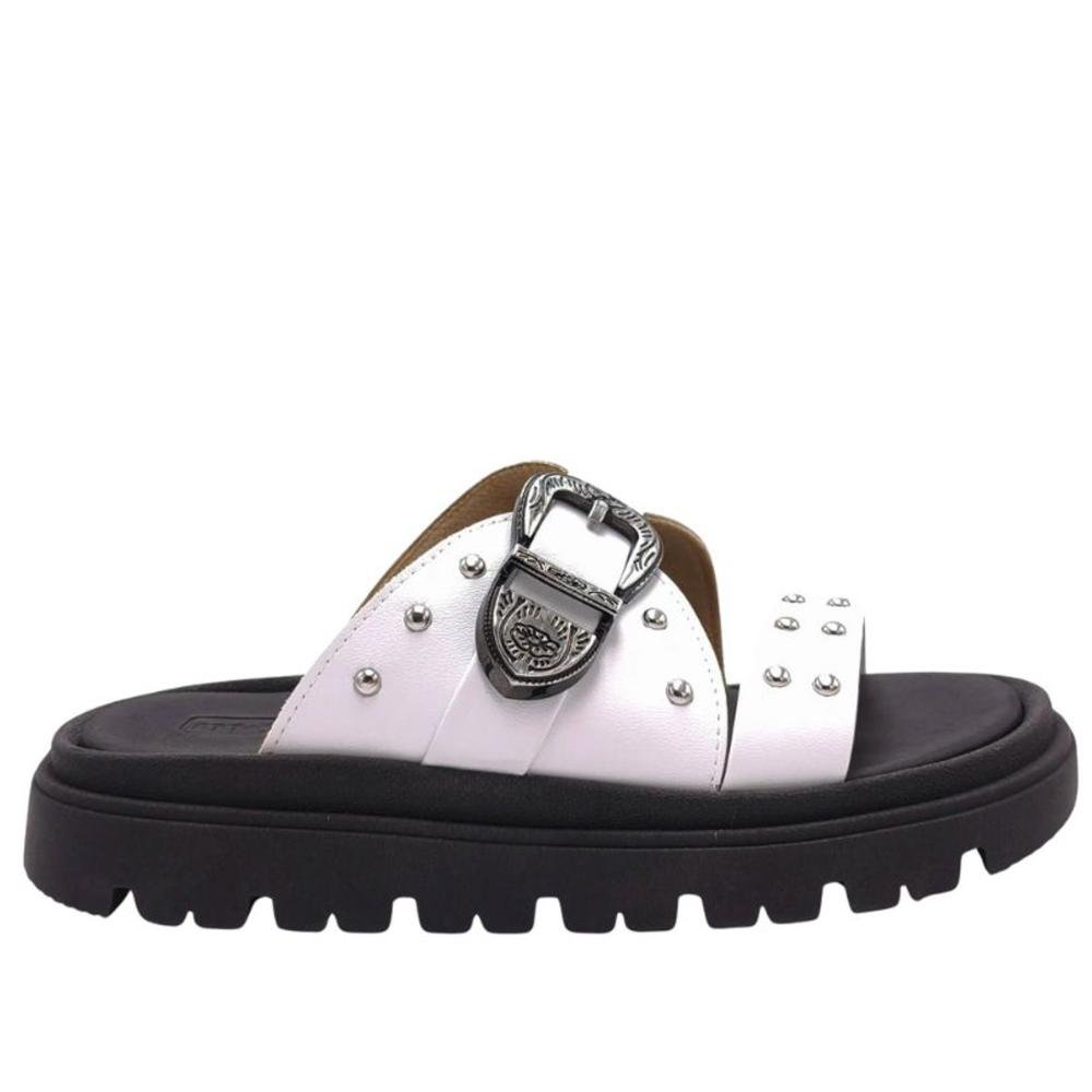 Papete Feminina Moleca 5504,103 Preto/Branco