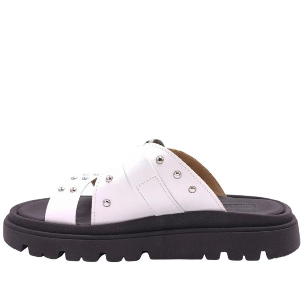 Papete Feminina Moleca 5504,103 Preto/Branco Branco 2