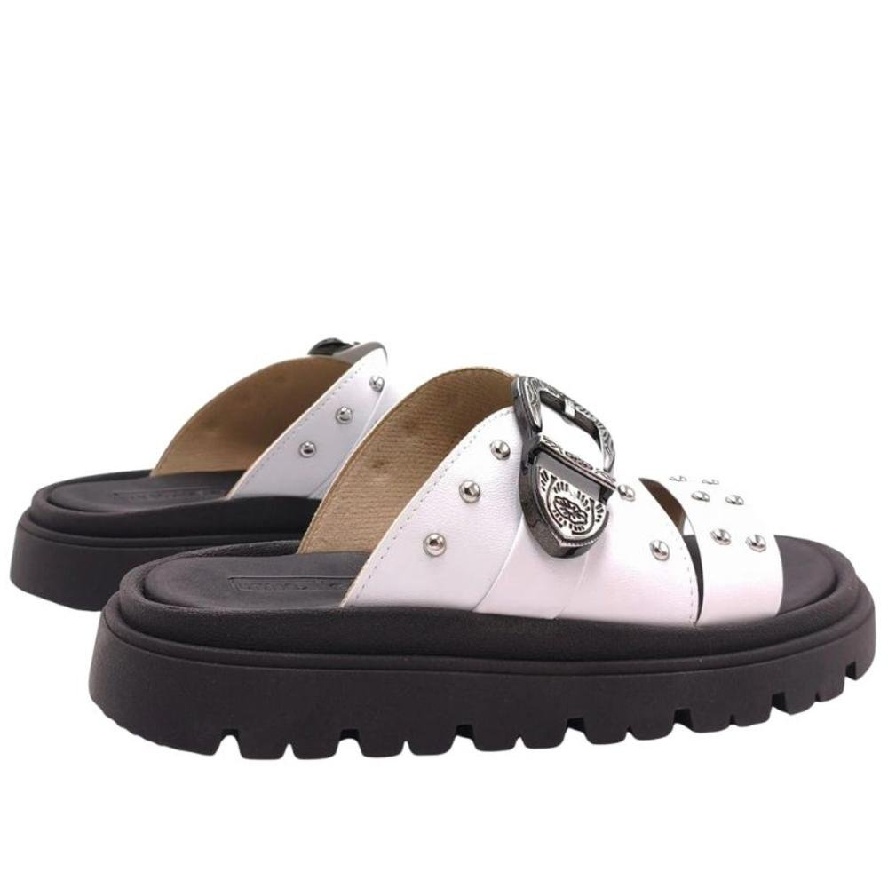 Papete Feminina Moleca 5504,103 Preto/Branco Branco 5