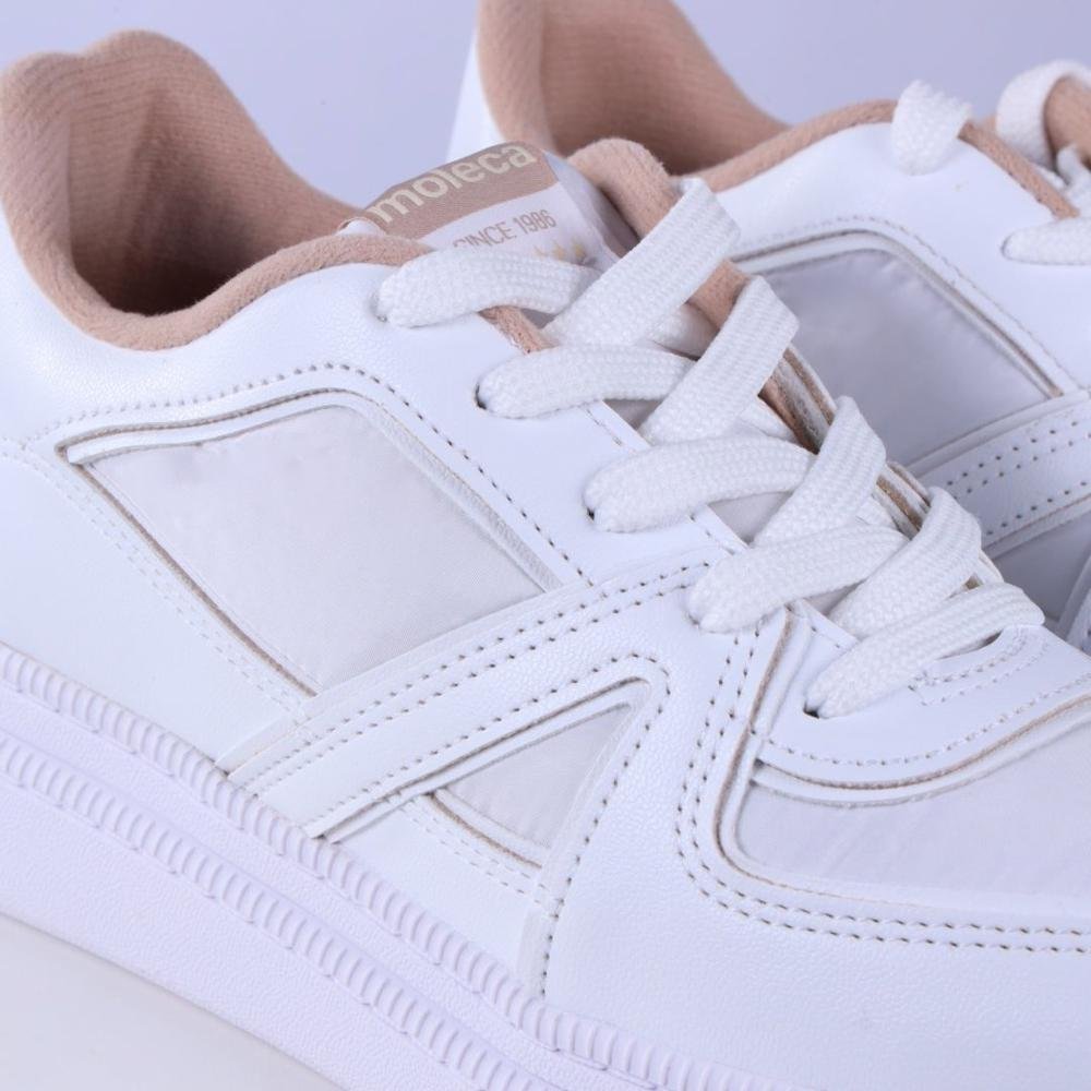 Tênis Feminino Moleca Casual 5816,108 Branco Branco 2