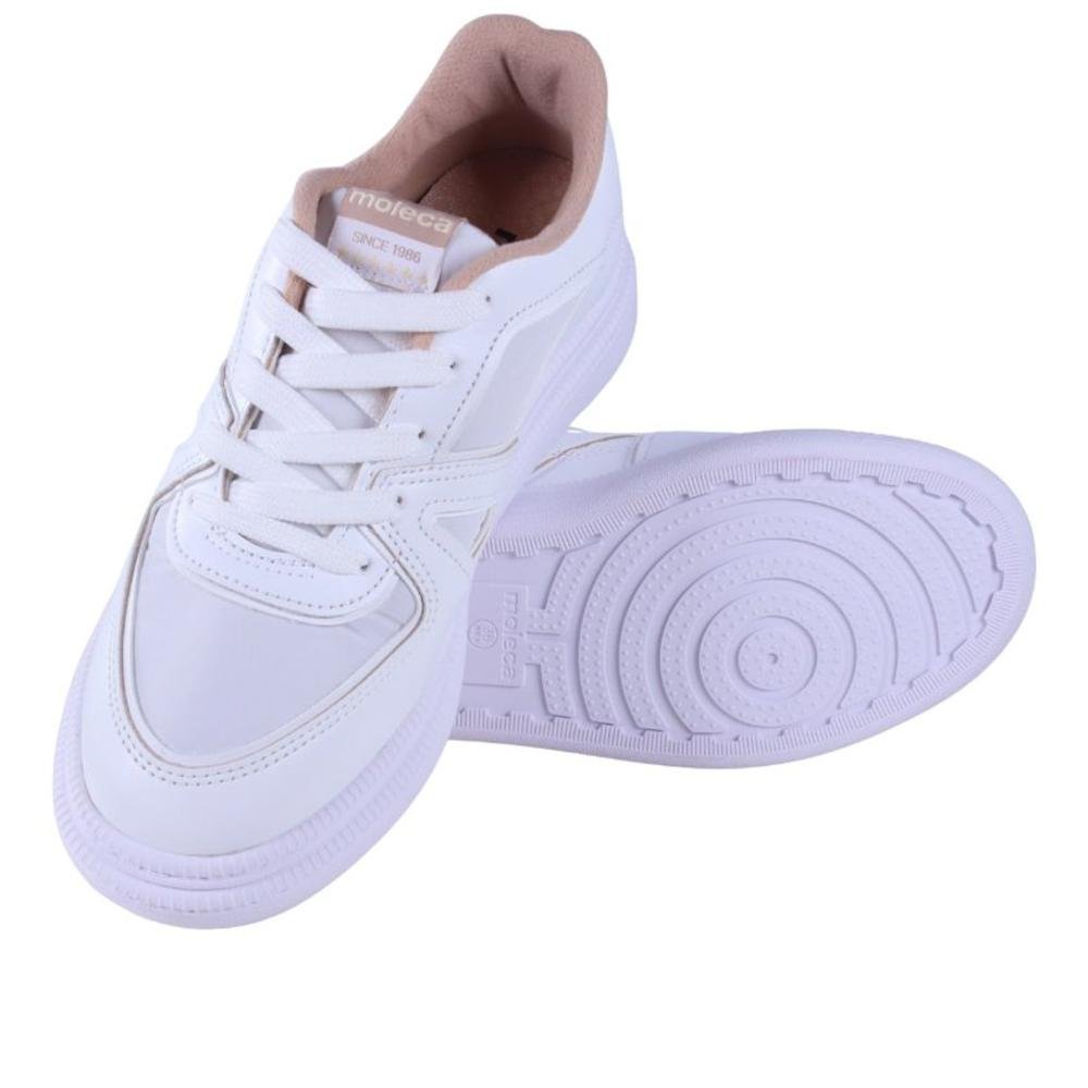 Tênis Feminino Moleca Casual 5816,108 Branco Branco 5