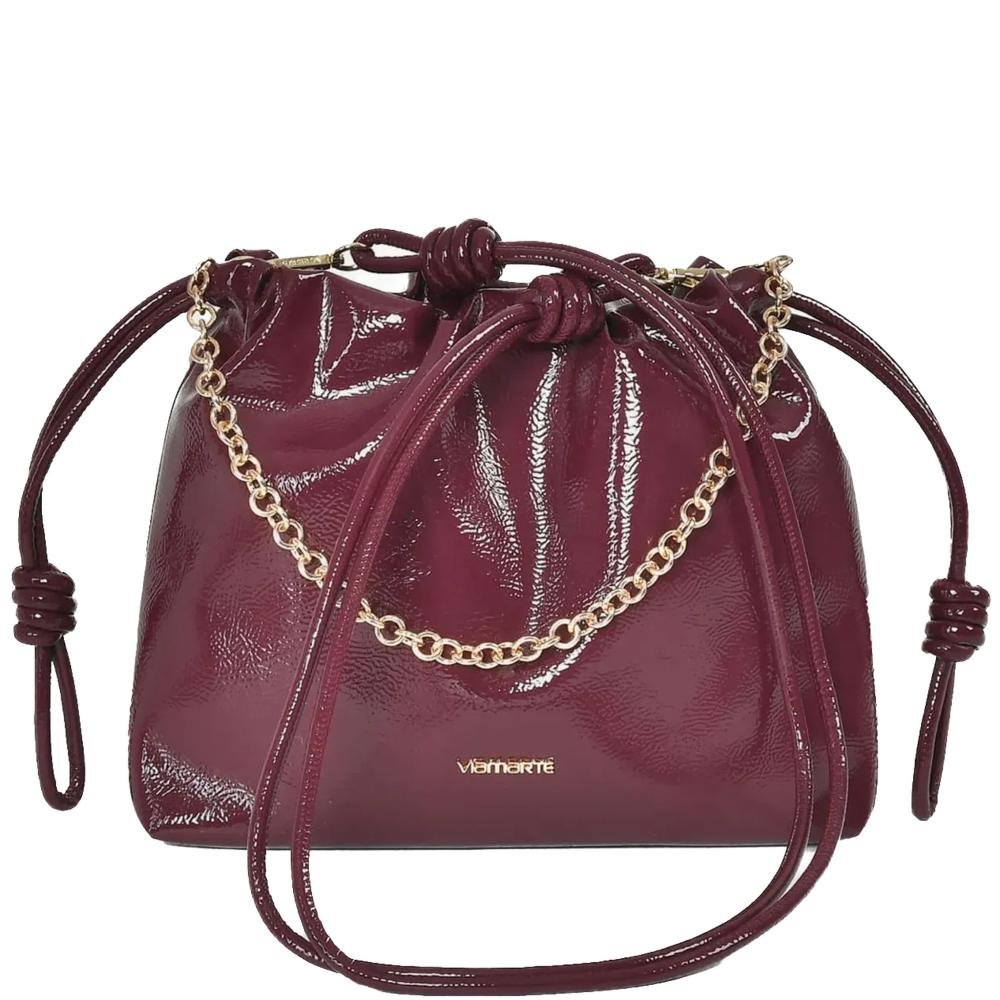 Bolsa Feminina Via Marte com Corrente B2-617 Borgonha