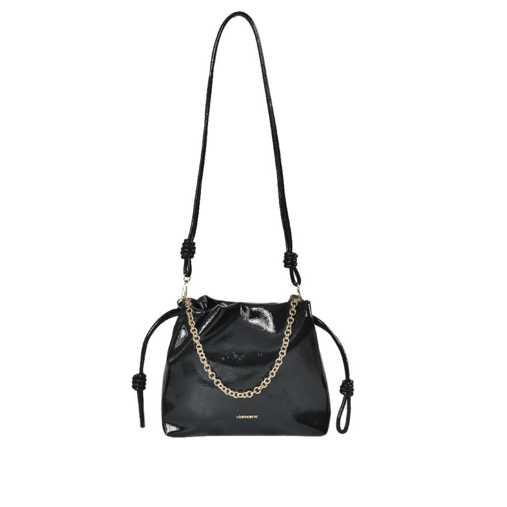 Bolsa Feminina Via Marte com Corrente B2-617 Preto Preto 3
