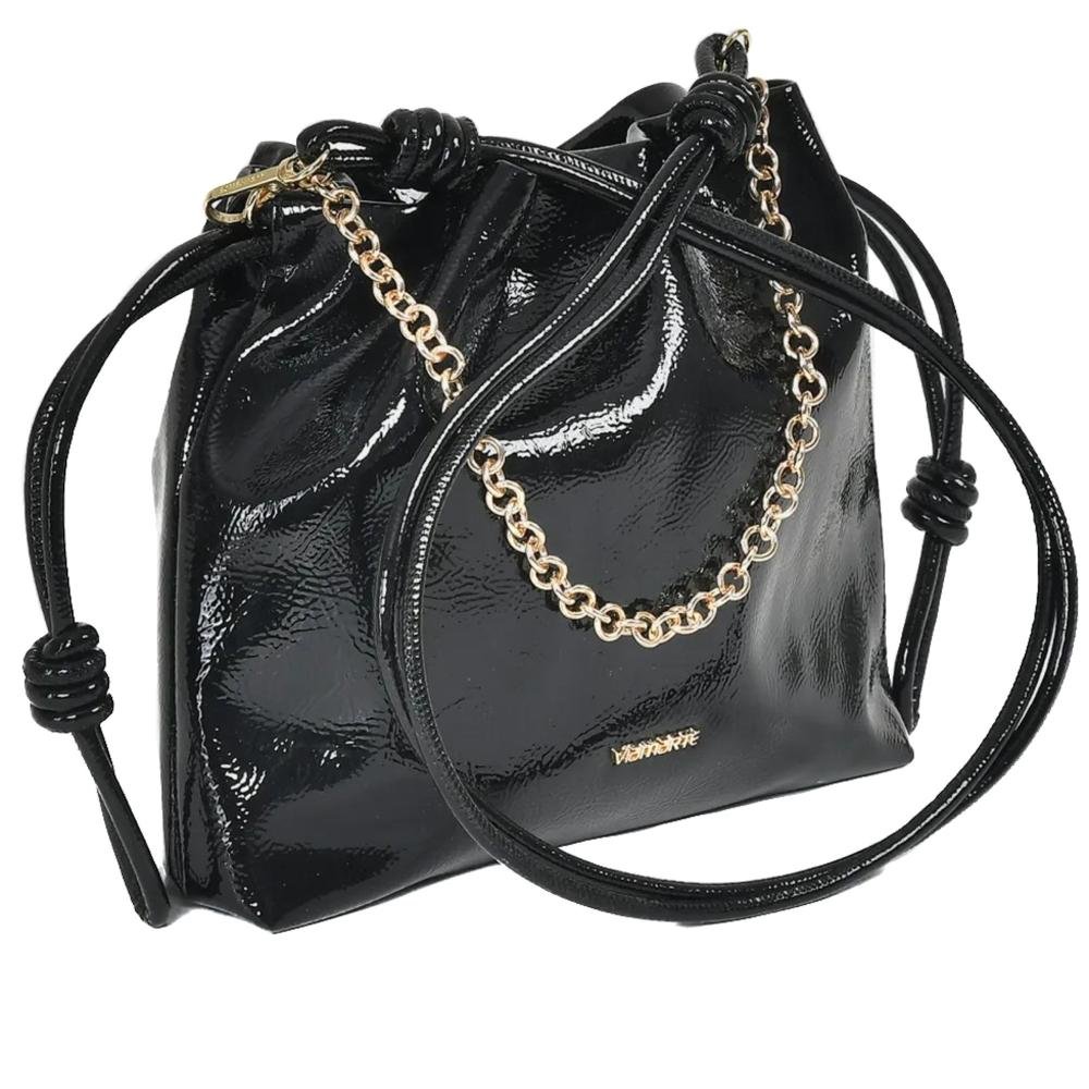 Bolsa Feminina Via Marte com Corrente B2-617 Preto Preto 4