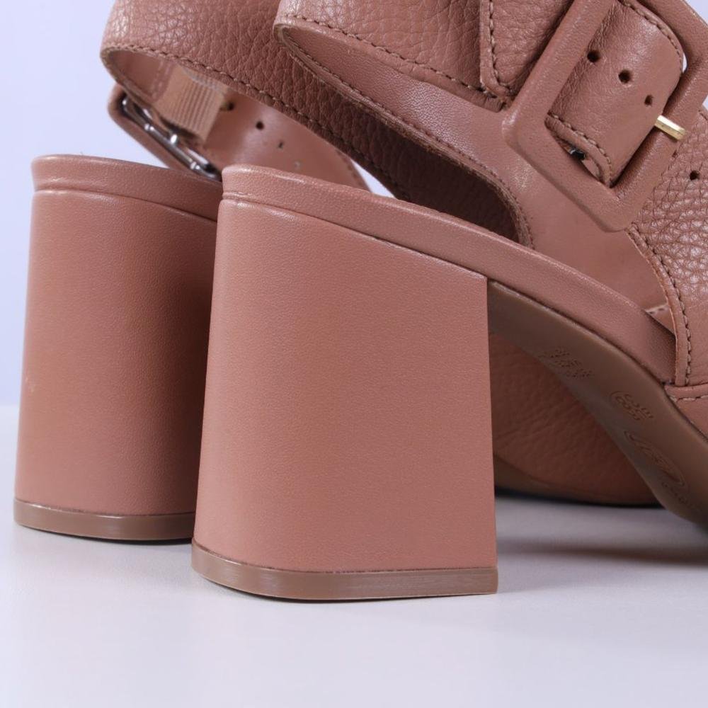 Sandália Feminina Bottero com Salto Bloco 374004 Mouse Marrom 11