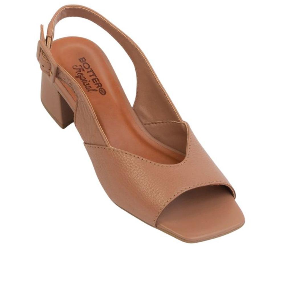 Sandália Feminina Bottero com Salto Bloco 374004 Mouse Marrom 13