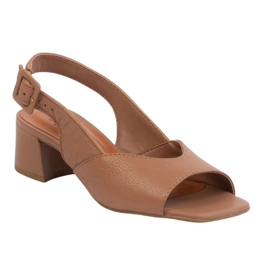 Sandália Feminina Bottero com Salto Bloco 374004 Mouse Marrom 14